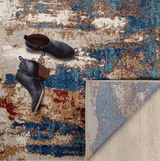 LUXE WEAVERS Lagos Collection Passion 9x12 Abstract Area Rug