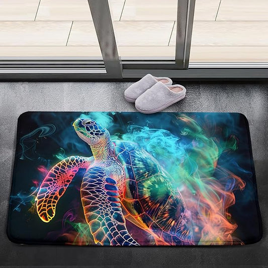 Sea Turtles Carpet Rugs - Kids Sea Turtle Coastal Rug for Bedroom Ocean Life Theme, 2'×3'