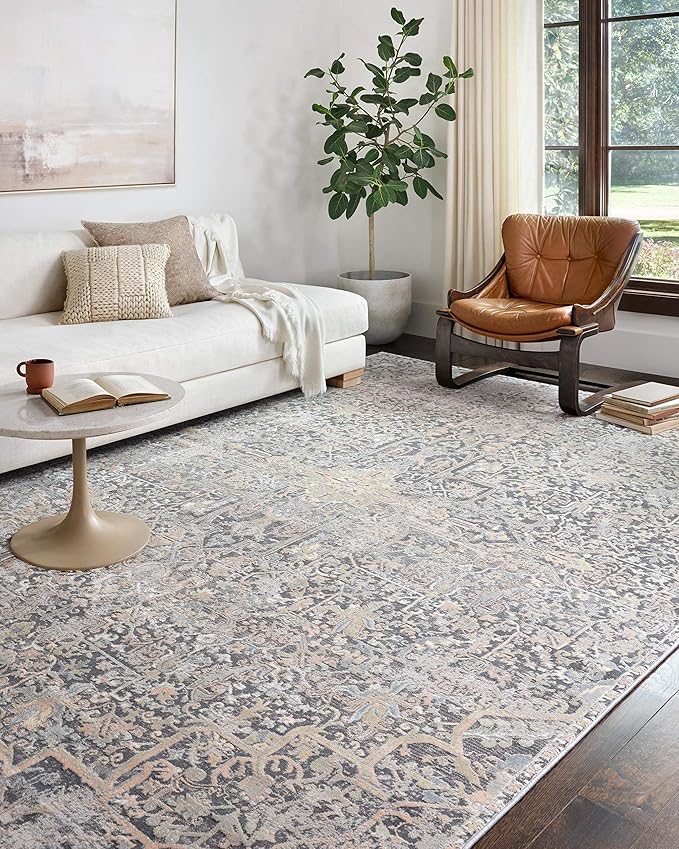 Loloi II Lucia Collection LUC-02 Charcoal/Multi 2'-8" x 8' Runner Rug
