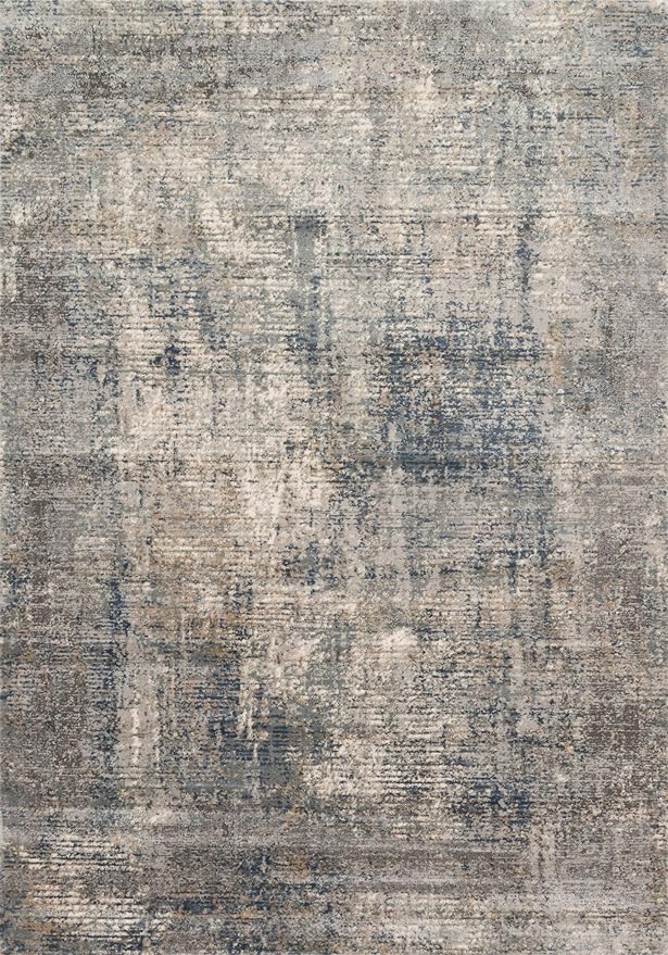 Loloi Teagan Collection 5'-3" x 7'-6" Area Rug in Denim/Slate - Large, Soft Neutral Rug, High-Traffic for Living Room, Bedroom, Home Office, Dining Area