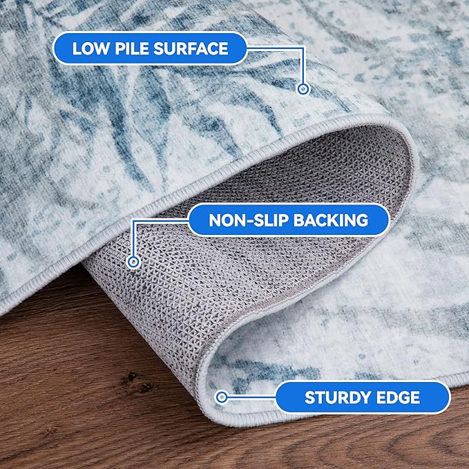 2x3 Small Entryway Rug Machine Washable Modern Abstract Printed Mat Soft Non Slip Area Rugs Indoor Stain Resistant Carpet for Front Entrance Kitchen Bathroom
