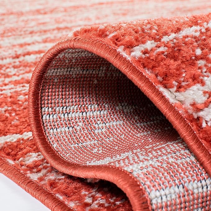 SAFAVIEH Adirondack Collection Runner Rug - 2'2" x 9', Orange & Grey, Modern Ombre Design, Non-Shedding & Easy Care, Ideal for High Traffic Areas in Living Room, Bedroom (ADR113P)
