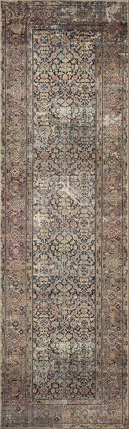 Loloi Amber Lewis Morgan Collection MOG-03 Denim/Multi 2'-3" x 11'-6", .38" Runner Rug feat. CloudPile™