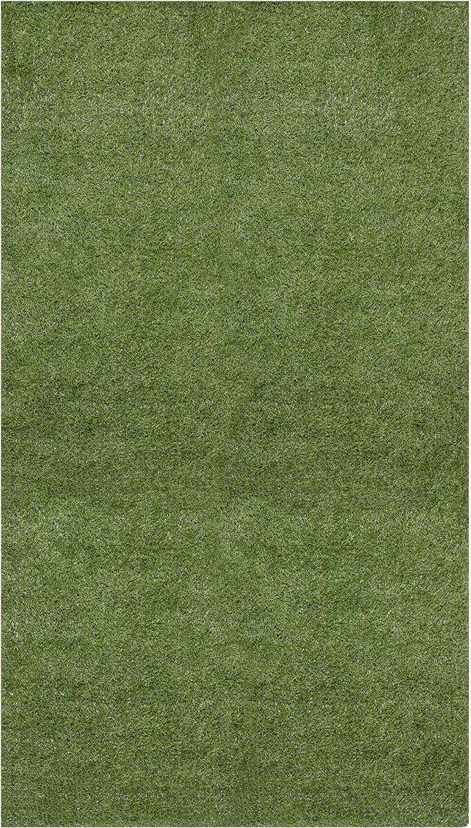 Sweet Home Stores Lifelike Artificial Grass Runner Rug 7x25 Indoor/Outdoor with Drainage Holes, Customizable Thick High Pile for Backyards, Patio, Bedroom Rug, 6'6" x 25'