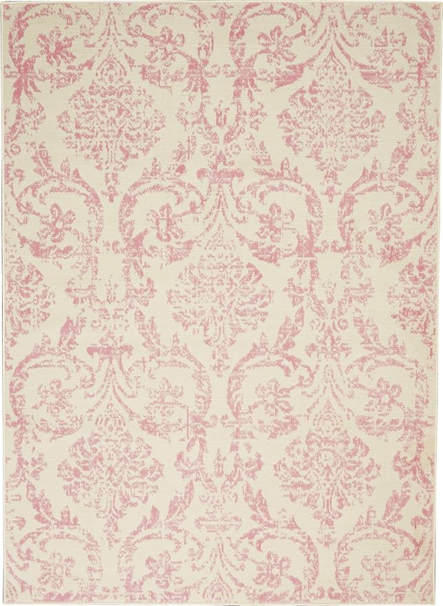 Nourison Jubilant JUB09, 6' x 9', Ivory Pink