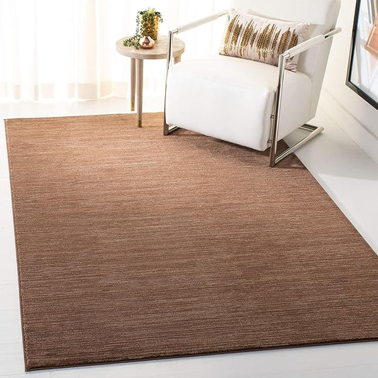 SAFAVIEH Vision Collection Area Rug - 5'1" x 7'6", Brown, Modern Ombre Tonal Chic Design, Non-Shedding & Easy Care, Ideal for High Traffic Areas in Living Room, Bedroom (VSN606E)