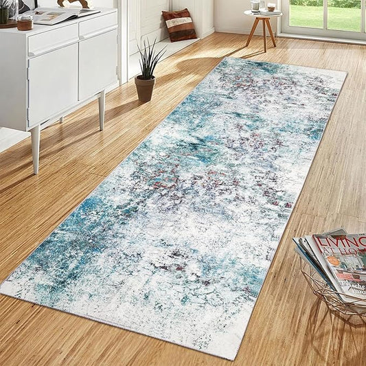 Abstract Runner Rug, 2x6 Washable Hallway Rug Runner Indoor Non-Slip Carpet Runner Soft Low Pile Printed Kitchen Runner Rugs for Entryway Laundry Room Entrance