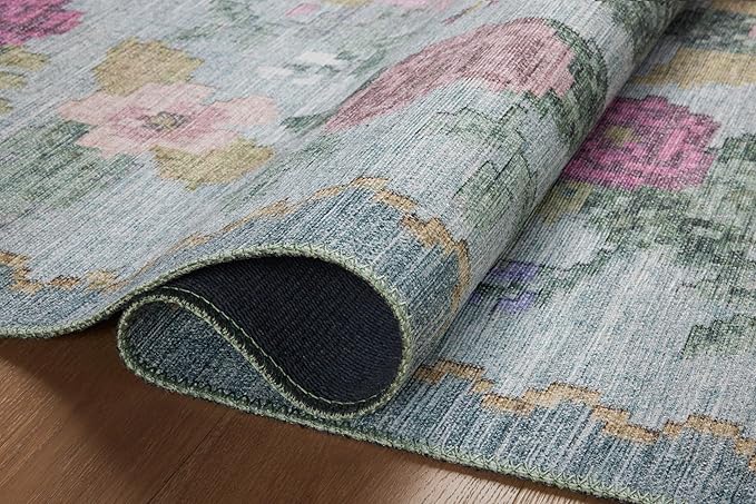 Loloi Rifle Paper Co. Rosa Collection RSA-02 Sky 2'-6" x 12'-0" Runner Rug
