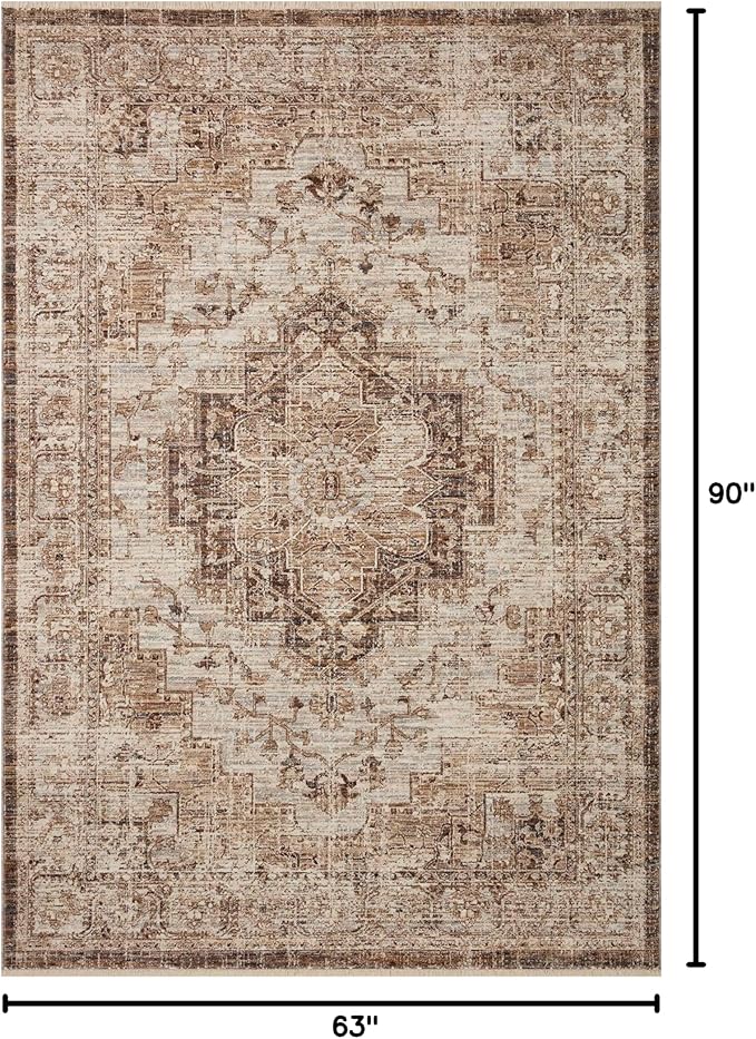 Loloi II Sorrento Mocha/Multi 5'-3" x 7'-6" Area Rug