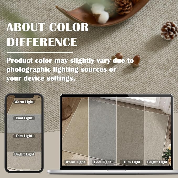 jinchan Modern Runner Rug 2x6 Washable Hallway Rug Grid Runner Indoor Floor Cover Geometric Contemporary Non Slip Soft Carpet for Kitchen Bedroom Laundry Room Home Office Taupe