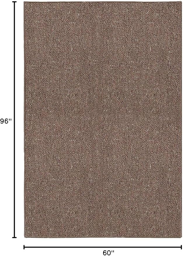 Ambiant Broadway Collection Pet Friendly Indoor Outdoor Area Rugs Brown - 5' x 8' Rectangle, Stain & Fade Resistant, Easy Care, Pet & Kids Friendly, Made in USA, Perfect for Weddings & Everyday Use!