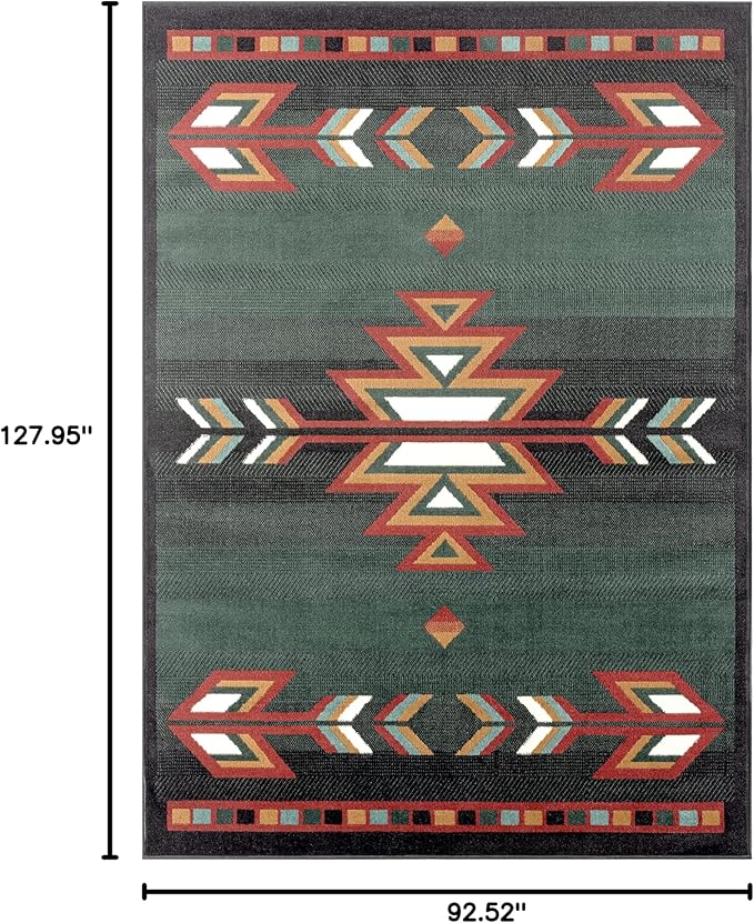 Home Dynamix Premium Sagrada Southwestern Geometric Area Rug Green/Red, 7'8"x10'7"