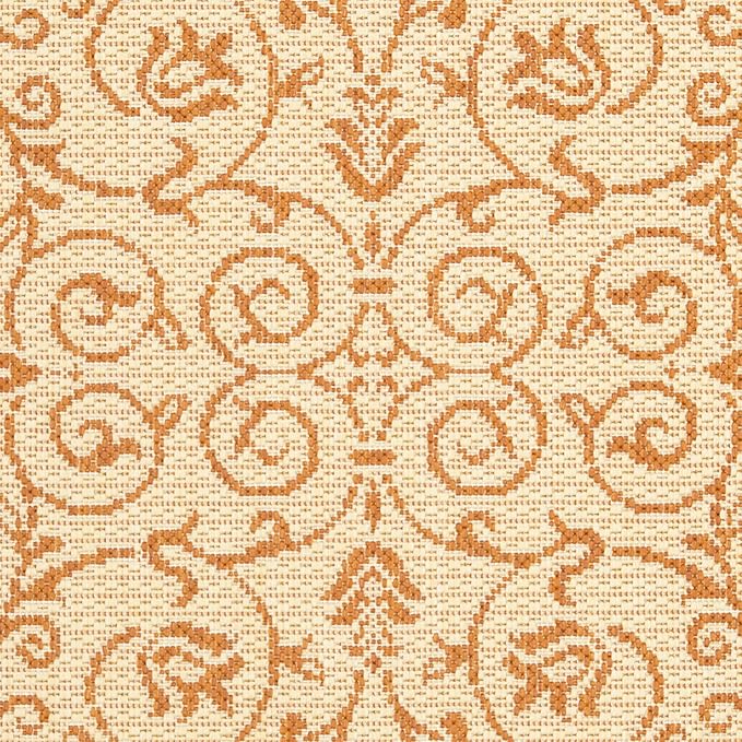 SAFAVIEH Courtyard Collection Accent Rug - 2' x 3'7", Natural & Terra, Scroll Design, Non-Shedding & Easy Care, Indoor/Outdoor & Washable-Ideal for Patio, Backyard, Mudroom (CY2098-3201)