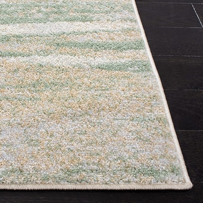SAFAVIEH Adirondack Collection Runner Rug - 2'6" x 12', Ivory & Gold, Modern Abstract Design, Non-Shedding & Easy Care, Ideal for High Traffic Areas in Living Room, Bedroom (ADR112D)