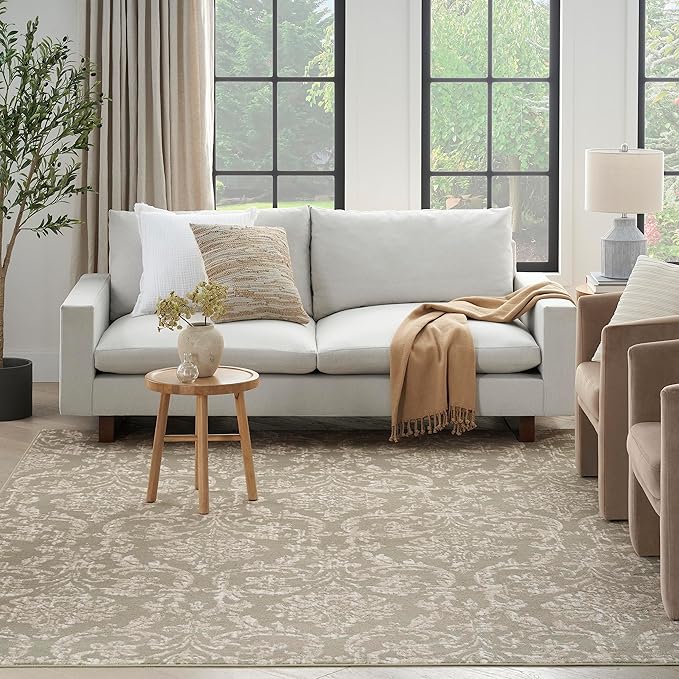 Nourison Jubilant Vintage Olive 5'3" x 7'3" Area -rug, Easy -cleaning, Non Shedding, Bed Room, Living Room, Dining Room, Kitchen (5x7)