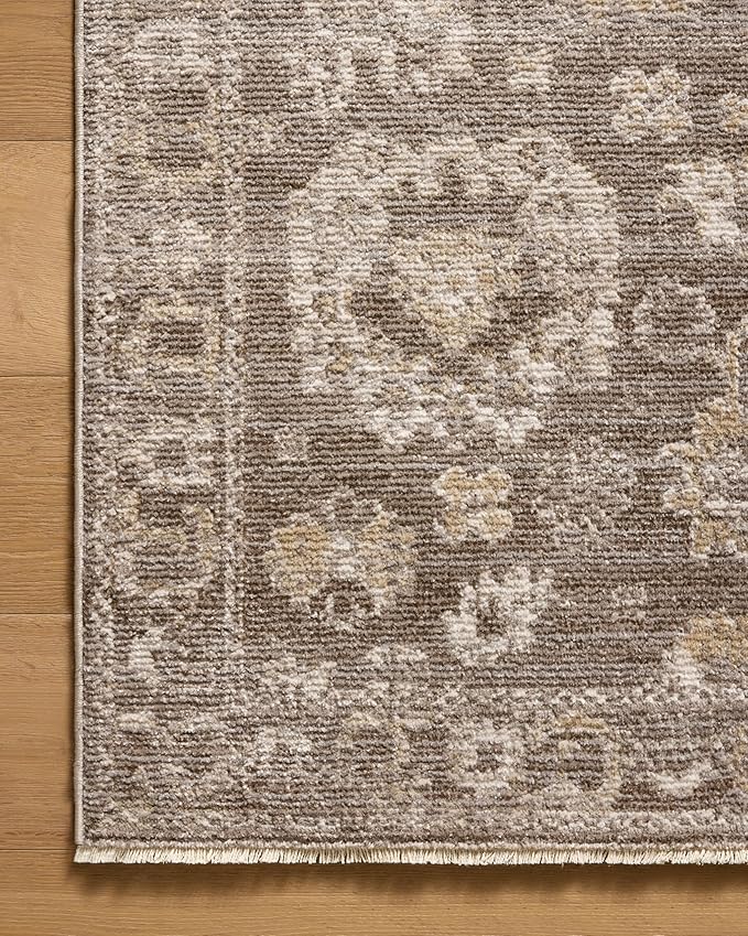Loloi Magnolia Home by Joanna Gaines Pace Collection PAC-03 Taupe/Wheat 9'-6" x 9'-6" Round Area Rug