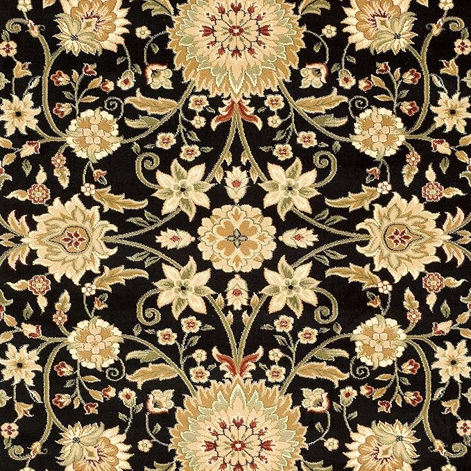 SAFAVIEH Lyndhurst Collection Area Rug - 8' x 11', Black & Red, Traditional Oriental Design, Non-Shedding & Easy Care, Ideal for High Traffic Areas in Living Room, Bedroom (LNH212G)