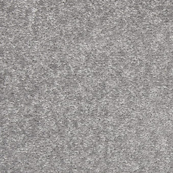 Nourison Essentials Indoor/Outdoor Silver Grey 8' x Round Area Rug, Easy Cleaning, Non Shedding, Bed Room, Living Room, Dining Room, Backyard, Deck, Patio (8 Round)