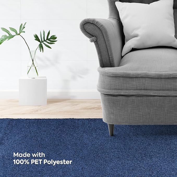 Furnish my Place Modern Plush Solid Color Rug - Royal, 12' x 13', Pet and Kids Friendly Rug. Made in USA, Rectangle, Area Rugs Great for Kids, Pets, Event, Wedding
