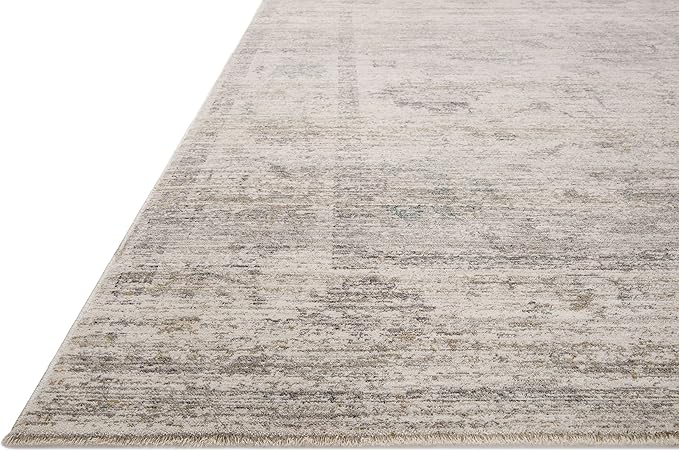 Loloi Magnolia Home by Joanna Gaines Millie Collection MIE-01 Silver/Dove 2'-3" x 3'-10", .25" Pile Height, Accent Rug
