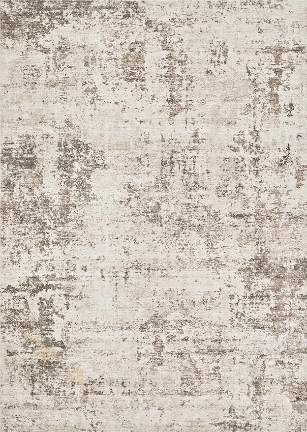 3x5 Area Rug Living Room Rugs - Washable Neutral Modern Abstract Soft Thin Rug Indoor Floor No Slip Rug Carpet for Bedroom Under Dining Table Home Office Decor - Dark Brown