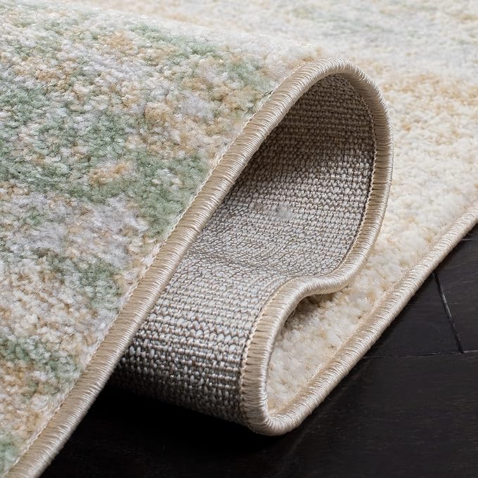 SAFAVIEH Adirondack Collection Runner Rug - 2'6" x 12', Ivory & Gold, Modern Abstract Design, Non-Shedding & Easy Care, Ideal for High Traffic Areas in Living Room, Bedroom (ADR112D)