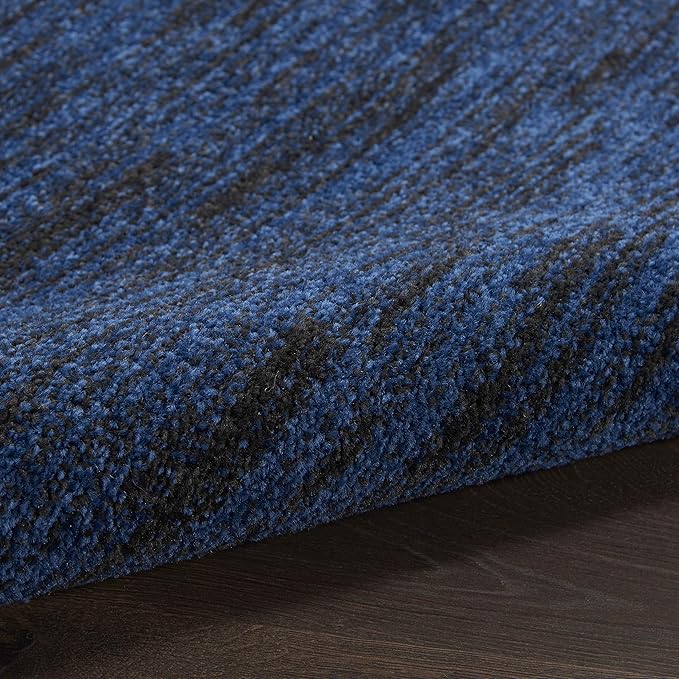 Nourison Essentials Indoor/Outdoor Midnight Blue 2'2" x 12' Area Rug, Easy Cleaning, Non Shedding, Bed Room, Living Room, Dining Room, Backyard, Deck, Patio (2x12)