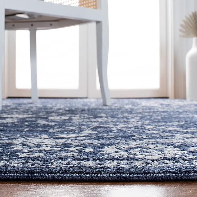 SAFAVIEH Adirondack Collection Runner Rug - 2'6" x 16', Navy & Ivory, Oriental Distressed Design, Non-Shedding & Easy Care, Ideal for High Traffic Areas in Living Room, Bedroom, Dining (ADR109N-216)