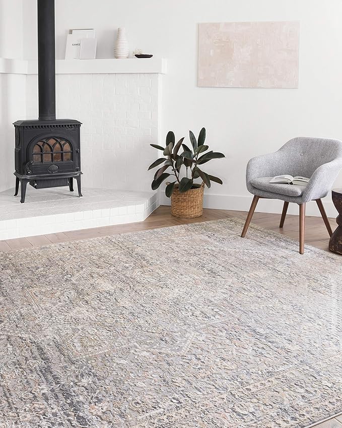 Loloi II Lucia Collection LUC-01 Grey/Sunset 2'-8" x 14' Runner Rug