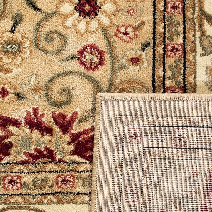 SAFAVIEH Lyndhurst Collection Area Rug - 9' x 12', Beige & Ivory, Traditional Oriental Design, Non-Shedding & Easy Care, Ideal for High Traffic Areas in Living Room, Bedroom (LNH212D)
