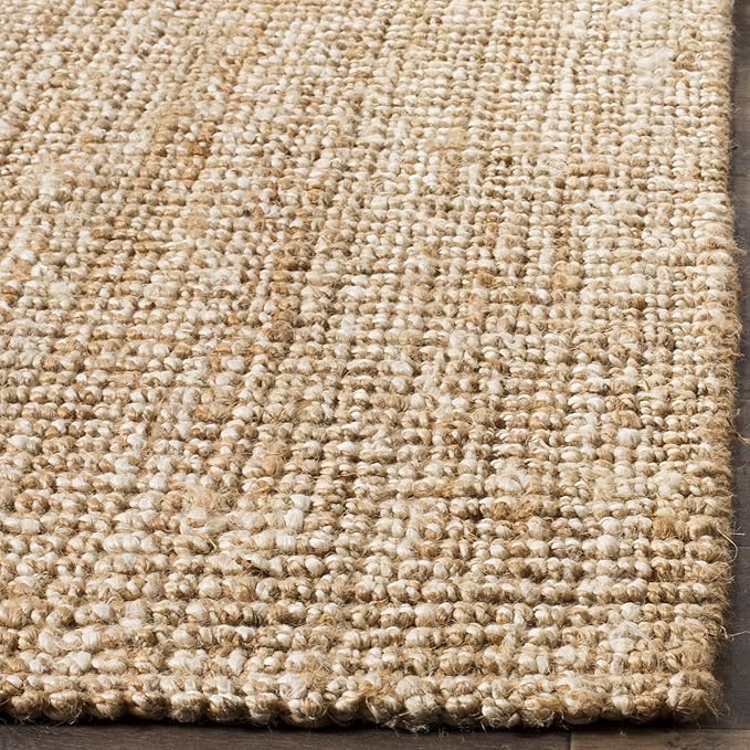 SAFAVIEH Natural Fiber Collection Runner Rug - 2' x 22', Natural & Ivory, Handmade Chunky Textured Jute 0.75-inch Thick, Ideal for High Traffic Areas in Living Room, Bedroom (NF447N)