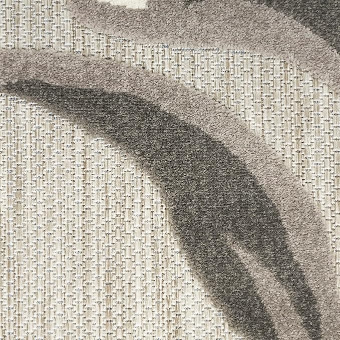 Nourison Aloha Outdoor Beige 2'3" x 12' Area Rug, Easy Cleaning, Non Shedding, Bed Room, Living Room, Dining Room, Deck, Backyard, Patio (2x12)