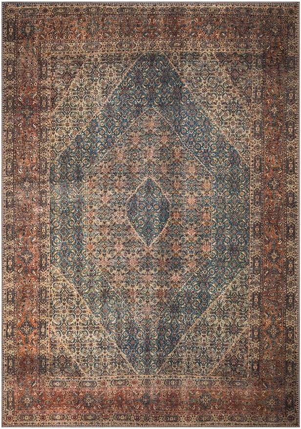 Keen Home Design 3x5 Rug - Machine Washable Entry Rug with Non-Slip Backing, Ideal for Enteryway, Kitchen, Bathroom, Laundry Room - Vintage, Easy Clean, Durable, Low Pile Rug - (3' x 5')
