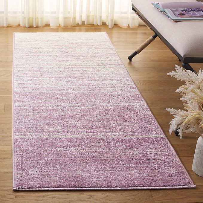 SAFAVIEH Adirondack Collection Runner Rug - 2'6" x 6', Cream & Purple, Modern Ombre Design, Non-Shedding & Easy Care, Ideal for High Traffic Areas in Living Room, Bedroom (ADR113L)