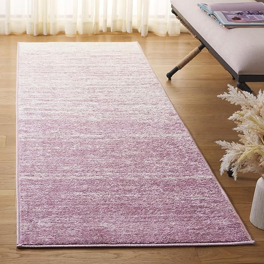 SAFAVIEH Adirondack Collection Runner Rug - 2'6" x 12', Cream & Purple, Modern Ombre Design, Non-Shedding & Easy Care, Ideal for High Traffic Areas in Living Room, Bedroom (ADR113L)