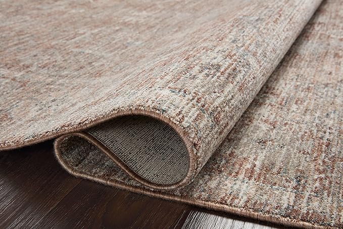 Loloi Magnolia Home by Joanna Gaines Millie Collection MIE-04 Brick/Fog 5'-3" x 7'-6", .25" Pile Height, Area Rug
