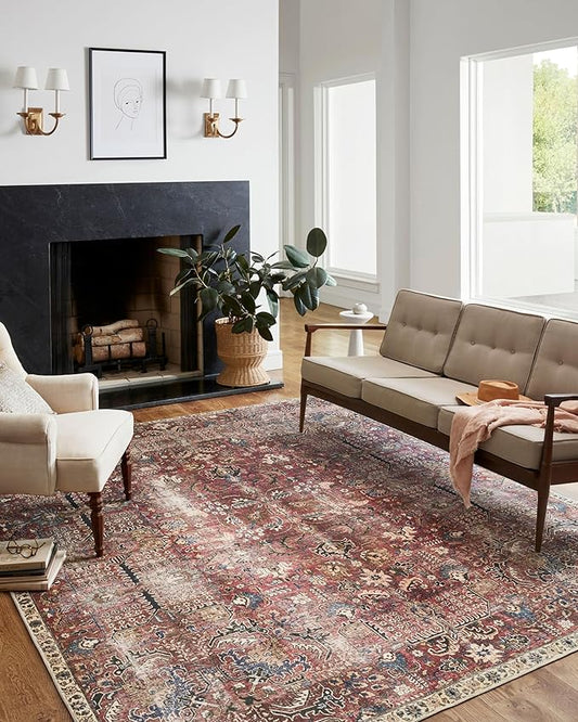Loloi Chris Loves Julia Jules Collection JUL-01 Merlot/Multi 2'-0'' x 5'-0'', .13" Pile Height, Accent Rug