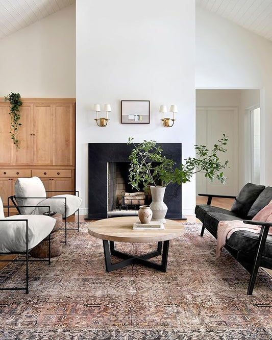 Loloi Chris Loves Julia Jules Collection JUL-02 Terracotta/Multi 7'-6'' x 9'-6'', .13" Pile Height, Area Rug