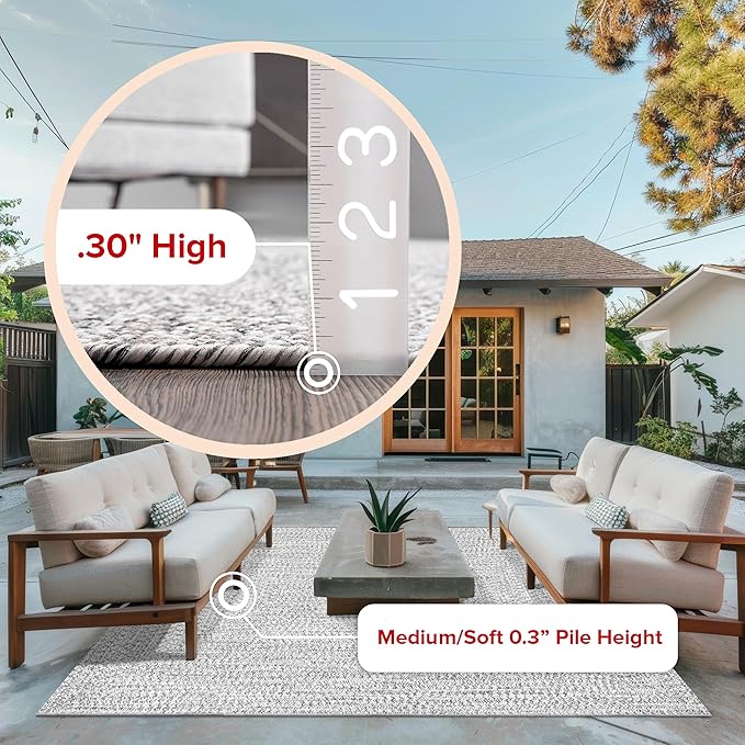 nuLOOM 2' x 14' Solid Hand Braided Indoor/Outdoor Area Rug, Pet-Friendly, High Traffic, Weather Resistant, for Patio, Balcony, Bedroom, Living, Dining Room, Wynn Salt and Pepper
