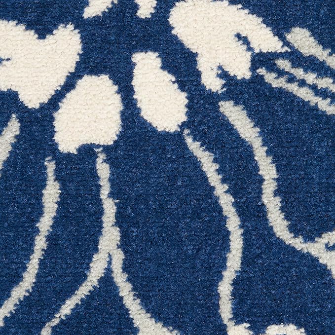 Nourison Passion 8' X Round Area Rugs with Navy and Ivory Finish 099446817679