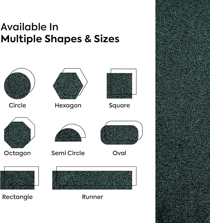 Furnish my Place Modern Indoor/Outdoor Commercial Solid Color Rug - Forest Green, 3' x 18', Runner, Pet and Kids Friendly Rug. Made in USA, Area Rugs Great for Kids, Pets, Event, Wedding