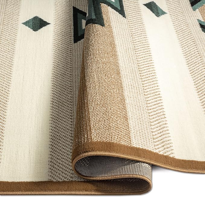 Home Dynamix Premium Sagrada Southwestern Geometric Area Rug Beige/Green, 7'8"x10'7"