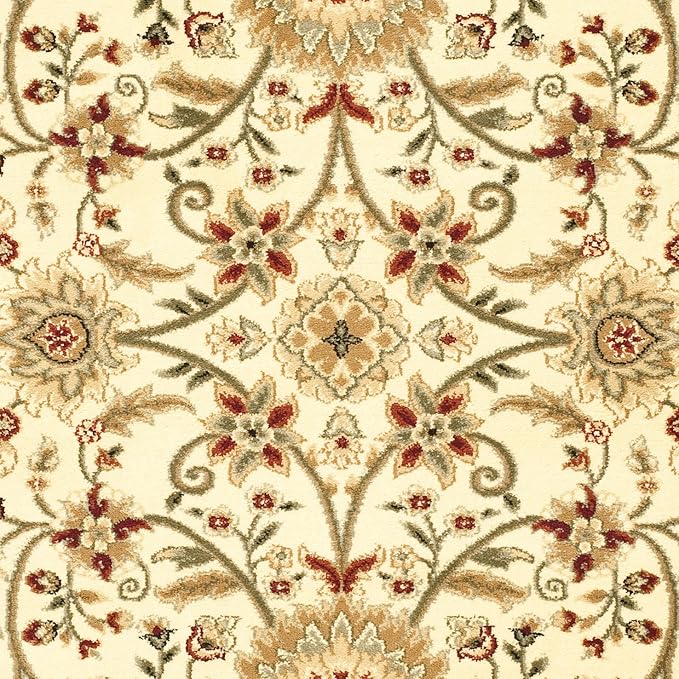 SAFAVIEH Lyndhurst Collection Area Rug - 5'3" x 7'6", Ivory & Rust, Traditional Oriental Design, Non-Shedding & Easy Care, Ideal for High Traffic Areas in Living Room, Bedroom (LNH212R)