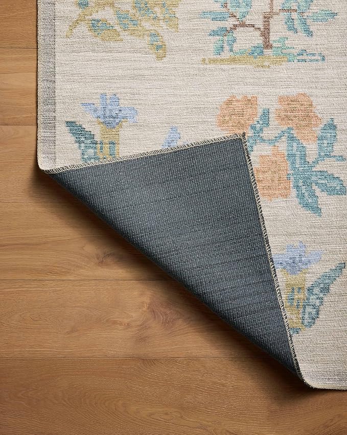 Loloi Rifle Paper Co. Rosa Collection RSA-03 Cream 3'-9" x 5'-6" Accent Rug