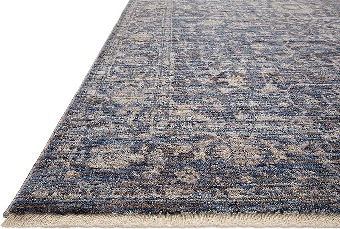 Loloi Sorrento Collection 2'-7" x 8'-0" Runner Rug in Midnight/Natural - Vintage Inspired Patterned Area Rug, Unique Area Rug for Living Room, Bedroom, Dining Area