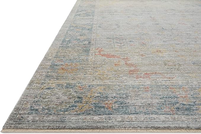 Loloi Magnolia Home by Joanna Gaines Millie Collection MIE-04 Slate/Multi 11'-6" x 15'-7", .25" Pile Height, Area Rug