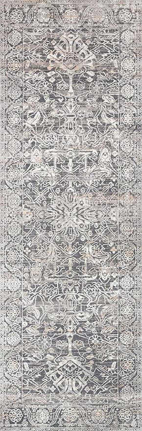 Loloi II Lucia Collection LUC-03 Steel/Ivory 2'-8" x 8' Runner Rug