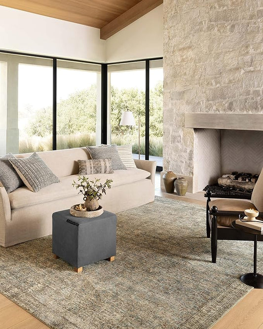 Loloi Amber Lewis Morgan 2'-3" x 9'-6" Runner Runner Rug in Sea/Sage - Large Area Rug, Neutral Area Rug for Room Décor, Vintage Rug Inspired, Soft Area Rug for Living Room, Bedroom, Dining Area