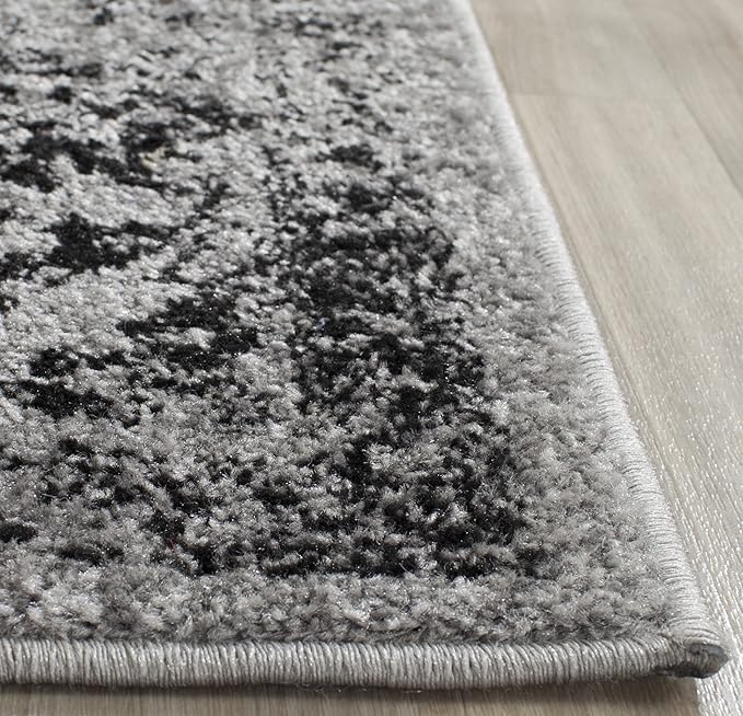 SAFAVIEH Adirondack Collection Runner Rug - 2'6" x 14', Grey & Black, Oriental Distressed Design, Non-Shedding & Easy Care, Ideal for High Traffic Areas in Living Room, Bedroom (ADR109B)