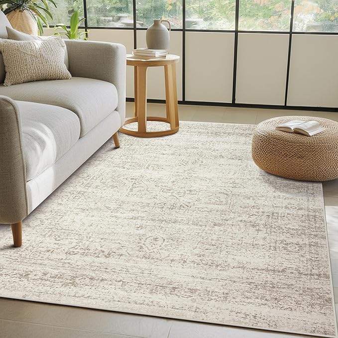 Washable Rugs 3x5 Area Rugs for Living Room,Bedroom- Non Slip Vintage Entryway Rug for Indoor Entry,Kitchen,Bathroom,Kids Girls Room,Home,Office,Ultra Soft Faux Wool Laundry Room Small Carpets
